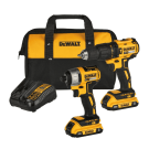 Taladro Percutor 1/2" Dcd778 + Atornillador De Impacto 1/4" Dcf887 Dewalt Dck223D2-B3