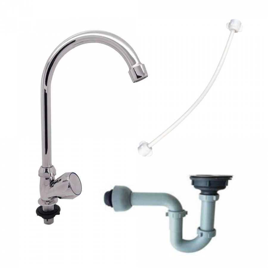 Conjunto Llave Lavaplatos Sencillo Monza Cromostretto +Canastilla+