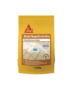 Binda Boquilla Acrilico Beige Mortero Impermeable Para Emboquillar Juntas En Enchapes 2 kg Sika