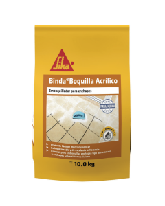Sika Binda Boquilla Acrilico Blanco Mortero Impermeable Para Emboquillar Juntas En Enchapes 10Kg