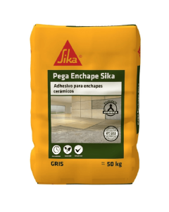 Pega Enchape Gris Adhesivo Para Enchapes Cerámicos 50 kg Sika