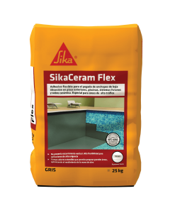 Sikaceram Flex Gris Pega Enchapes De Baja Absorción En Pisos Exteriores 25 kg