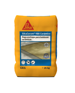Sikaceram-100 Ceramico Gris Pega Enchape Para Baldosas Cerámicas25 kg