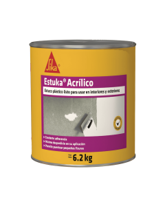 Estuka Acrílico Estuco Para Interiores Y Exteriores 6 kg Sika