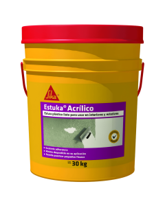 Sikawall 330 Estuka Acrílico Estuco Plástico Listo Para Usar En Interiores Y Exteriores 30 kg