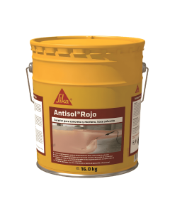 Antisol Rojo Curador Para Grietas Y Fisuras Del Concreto En Condiciones Extremas 16 kg