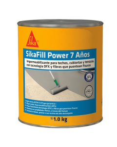 Sikafill Power 7 Años Blanco Impermeabilizante Acrílico Para Cubiertas. Techos Y Terrzas 1 kg