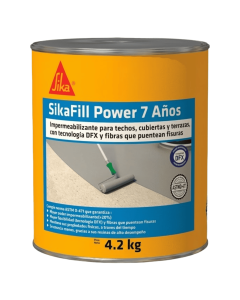 Sikafill Power 7 Años Gris Impermeabilizante Acrílico Para Cubiertas. Techos Y Terrzas 4.2 kg