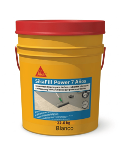 Sikafill Power 7 Años Blanco Impermeabilizante Acrílico Para Cubiertas. Techos Y Terrzas 22 kg