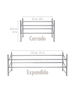 Zapatero Expandible 2 Niveles Blanco F182620
