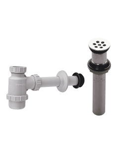 Desague Sencillo Con Rebose+Sifon Botella Gris 931540001 Grival