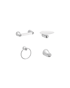 Kit Accesorios X 4 Aluvia Cromo Corona AV6010001