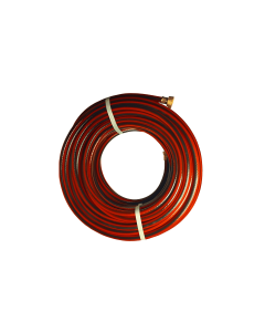 Rollo Manguera Fenix Negro Rojo 1/2" X 25 m Caucho Y Lona Con Racores