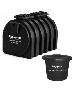 Sistema Séptico Integrado Septilisto 5000 Lmf Negro Trampa 250 L Rotoplast