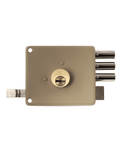 Cerradura De Sobreponer Tres Bulones - Kl 1050 Derecha - Llave Multipunto Kl Segurity