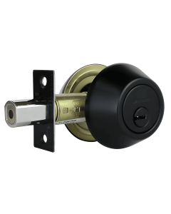 Cerrojo Auxiliar Sobreponer - Función Llave - Llave - Kl 106 - Tono Negro Kl Segurity