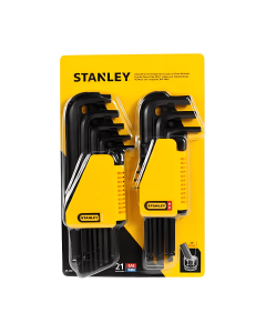 Juego Llaves Hexagonales Larga Metrica/Pul 21Pzs Stanley 69-258