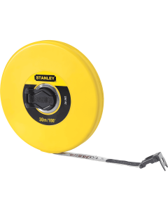 Cinta Métrica O Decámetro 30 m. En Fibra De Vidrio 1/2"Ancho De Hoja 34-262S Stanley