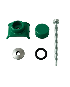 Kit De Fijacion Cresta Baja 4 Piezas Verde