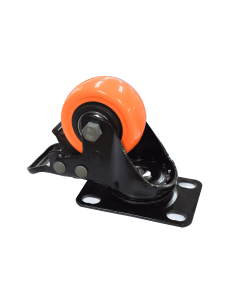 Rodachines Plano Naranja 2" Girat C/Freno 50 mm 50 kg HT40088