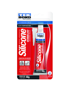 Silicona Acetica Alta Temperatura X 50 g Roja Blister Tekbond