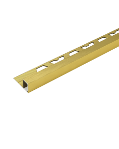 Aluminio Guarda Canto Cuadra Oro Mate Cepillado Atrim 3436