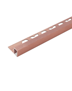 Aluminio Guarda Canto Cuadra Oro Rosa Brillante Cepillado Atrim 3434