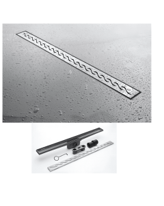 Desague Rio Lineal 70 X 6.8 X 9.7 cm Wave Onda Acero Inox Atrim