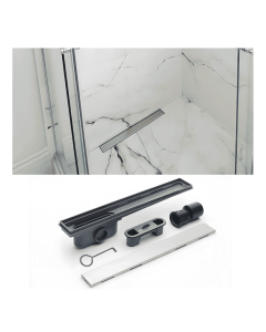 Desague Rio Lineal Abs 45X6.8 cm Diseño Liso Classic Con Adaptador Atrim