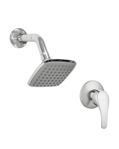 Conjunto Ducha Monocontrol Cuadrada Aspen Cromo Stretto