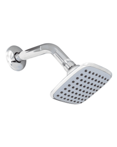 Regadera Cuadrada Ariari 4" Cromo C/Brazo 15 cm Stretto