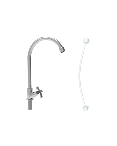 Llave Lavaplatos Sencillo Lotta Cruz Cromo+Acople 20LU0403002A