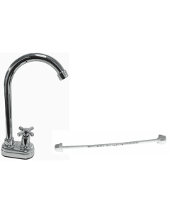 Llave Lavaplatos Sencillo Enna Cromo+Acople 20EN0403002A