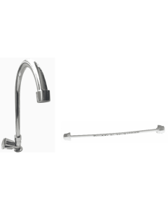 Llave Lavaplatos Sencillo Lotta Trebol Cromo+Acople 20LB0403002A