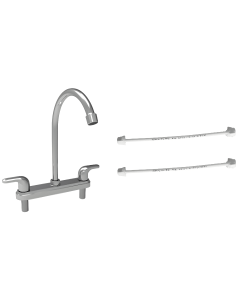 Llave Lavaplatos 8" Lotta Palanca Cromo+2 Acoples 20LP4509001A