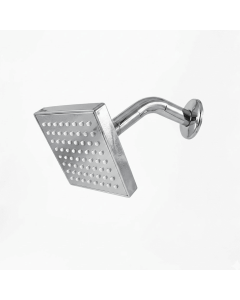 Regadera Cuadrada 4" Modena Cromo C/Brazo 15 cm Stretto