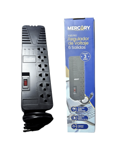 Regulador De Voltaje 6 Salidas 1000 Pro-Pc 115V Mercury ECA133