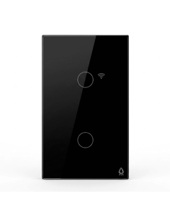 Interruptor Doble Smart Home Touch Black Wifi Tic13
