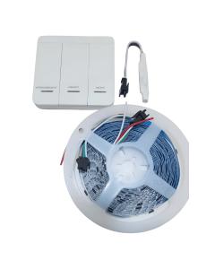 Kit Controlador Cinta Rgb 120V Para 20 m Controlador+Control Icl34 Mercury