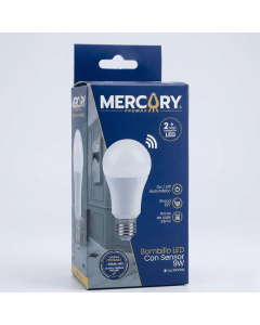 Bombillo Led Con Sensor 9W Ibl20 E27 6500K Mercury