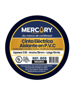 Cinta Aislante Negra Eca14 15 m Mercury