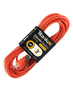 Extensión Eléctrica Exterior Naranja 3 m Eca96 Titanium