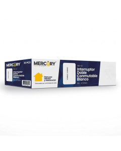 Interruptor Doble de Incrustar Conmutable Blanco ETI09 Mercury