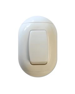 Interruptor Sencillo Sobreponer Blanco Lujo Eti01 Mercury