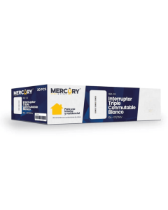 Interruptor Triple Incrustar Conmutable Blanco Eti10 Mercury