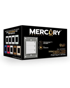 Interruptor Triple Incrustar Conmutable Blanco Eti36 Project