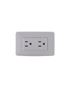 Toma Doble de Incrustar Polo Tierra Blanco ETI11 Mercury