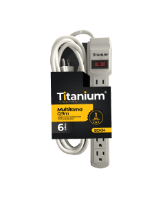 Multitoma 6 Salidas 3 m C/Protección T.Americana Eca35 Titanium