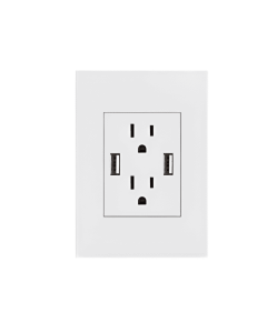 Toma Doble Polo A Tierra + Usb 2 White Eti98 Mercury