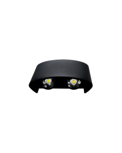 Lampara Aplique Up & Down Negro Dos Focos Luz Cálida Idl70 Mercury